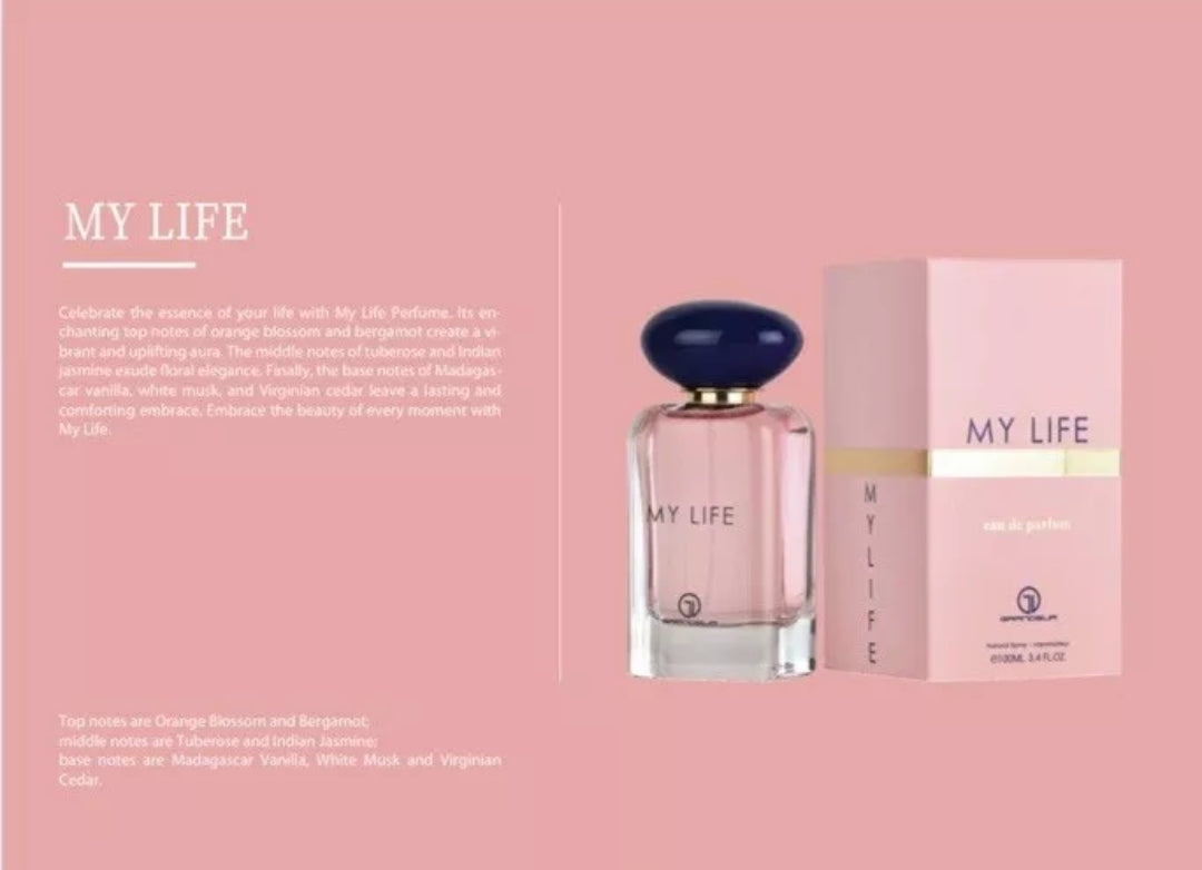 MY LIFE Eau De Parfum By Grandeur 100ml 3.4oz