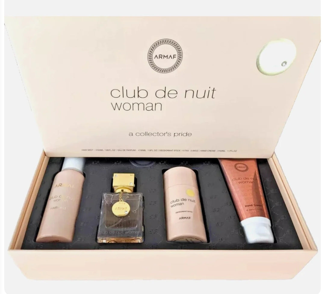 Set Armaf Club De Nuit Woman Set 1oz EDP + Hair Mist + Deodorant Stick + Hand