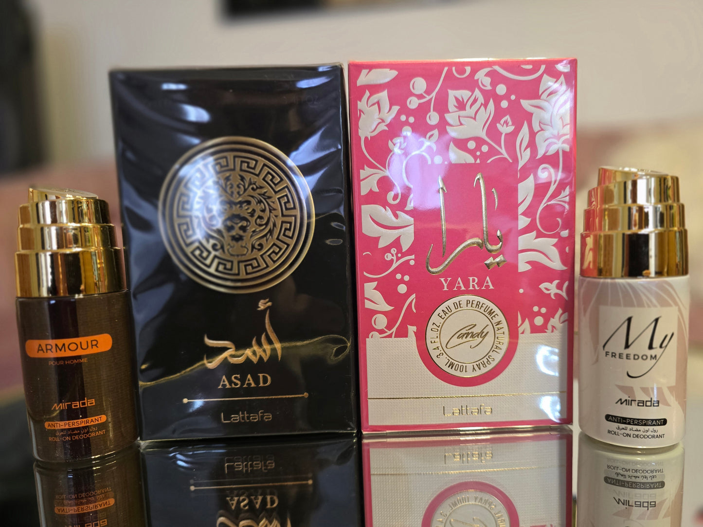 ASAD Y YARA CANDY + 2 roll on deodorant $54.99