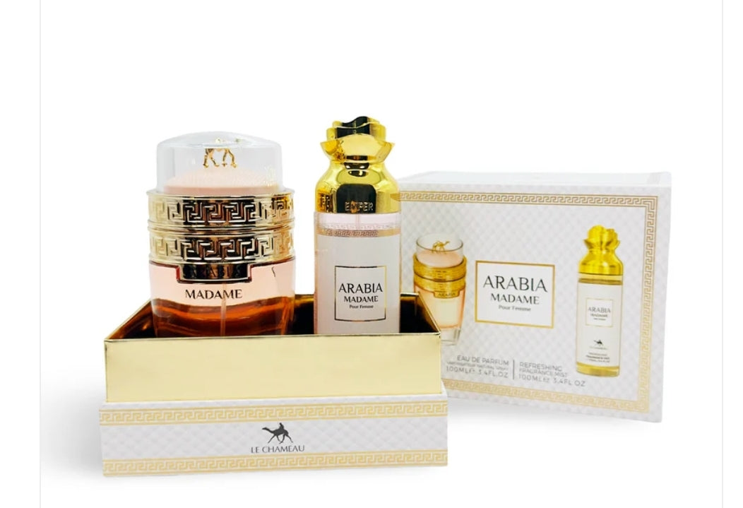 SET Arabia Madame de Le Chameau - EDP y bruma fragancia refrescante - 3.4Fl.OZ.
